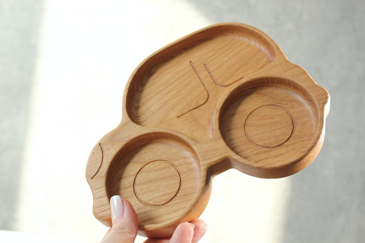 Wooden Plate For Kids - Car
