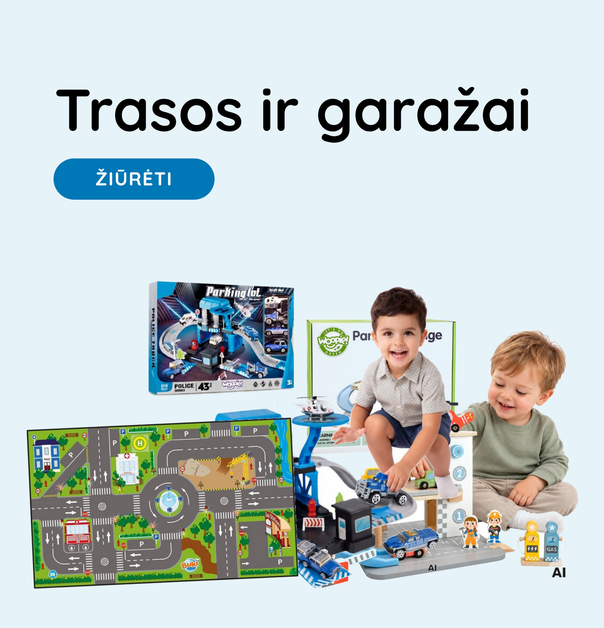 Trasos ir garažai