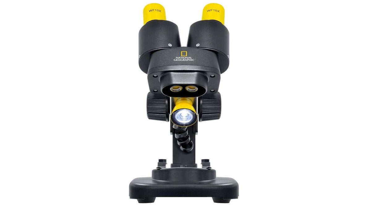 Stereo binokuliarinis mikroskopas 20x su LED apšvietimu