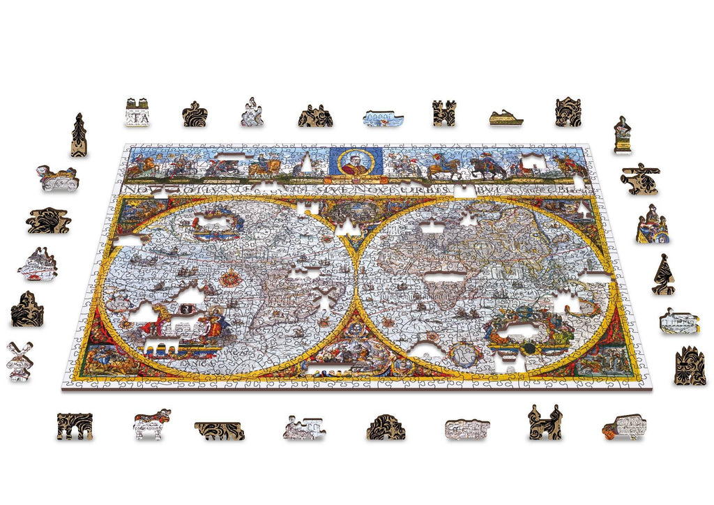 Medinė dėlionė „Nova Terrarum žemėlapis“, 750 detalių