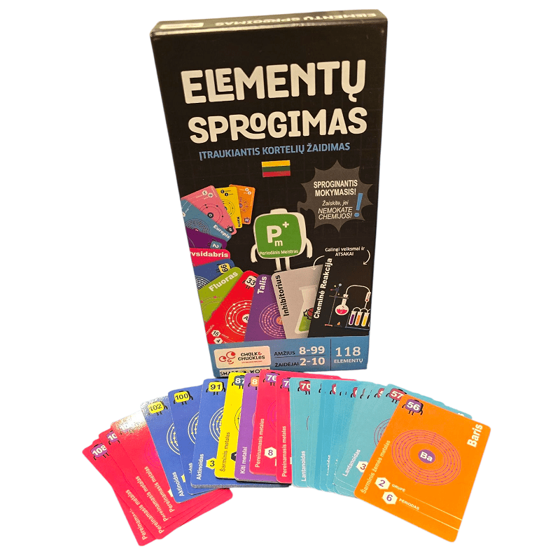Stalo žaidimas Chemija STEM ELEMENTŲ SPROGIMAS lietuvių kalba 2-4 žaidėjai