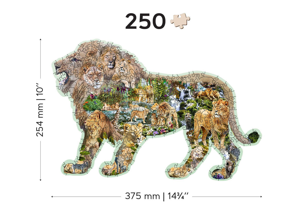 Medinė dėlionė Liūto riaumojimas 250