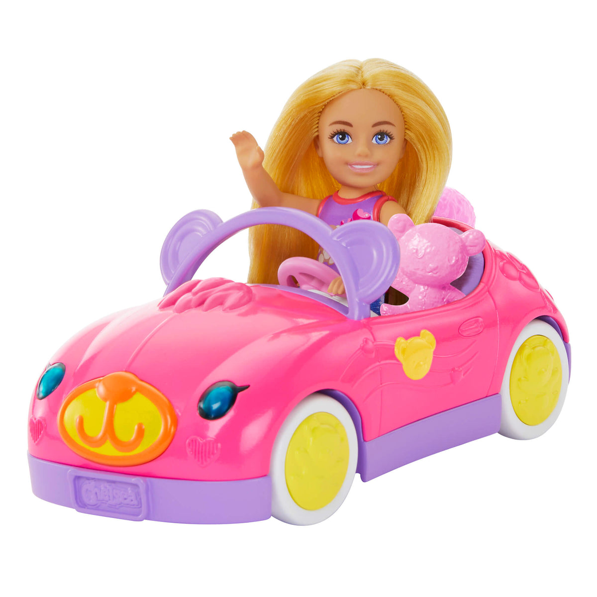 CHELSEA TEDDY CAR lėlytės ir automobiliuko rinkinukas (HXN05)