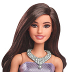 BARBIE madistė pūsta violetine suknele (HYT92)
