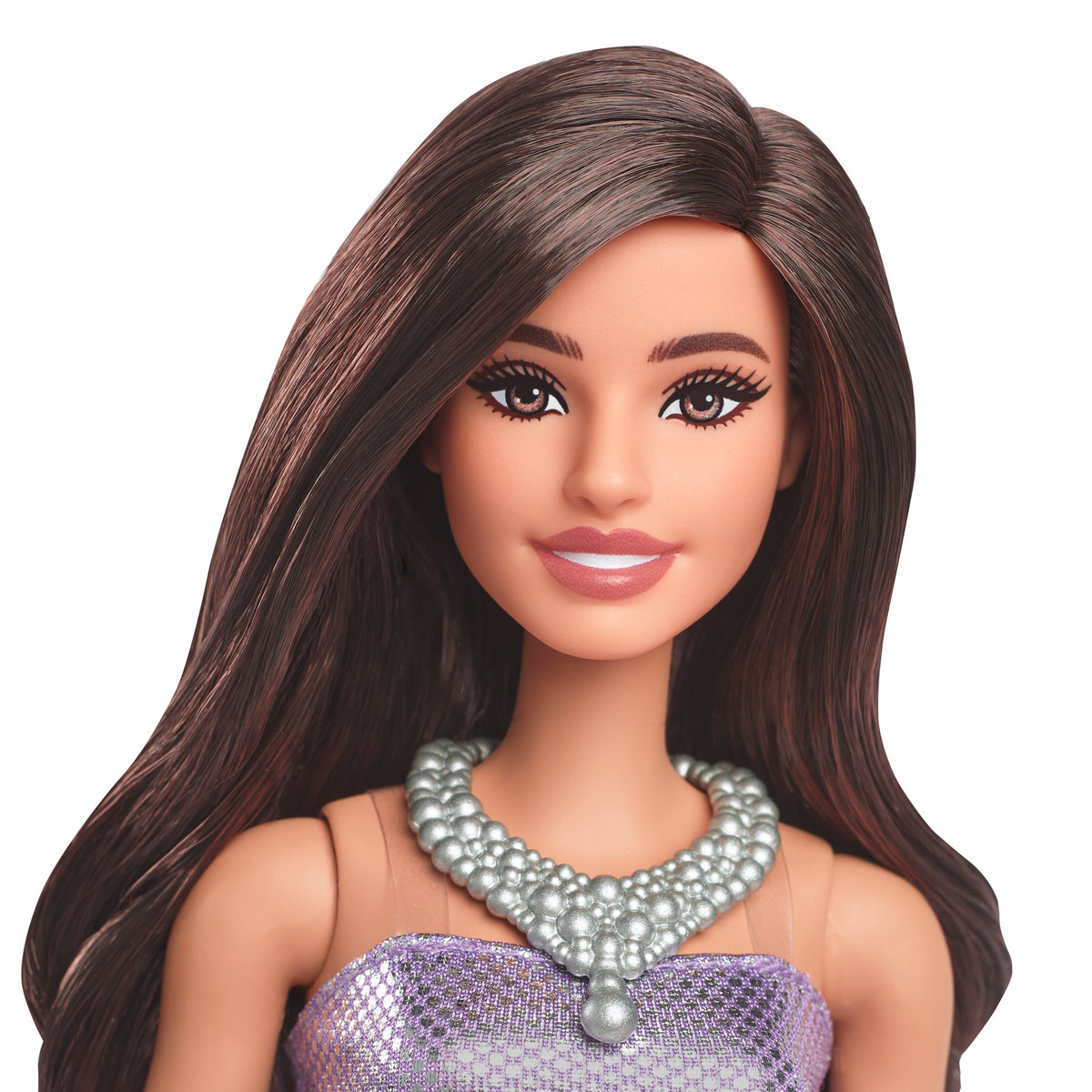 BARBIE madistė pūsta violetine suknele (HYT92)