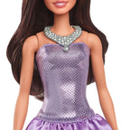 BARBIE madistė pūsta violetine suknele (HYT92)