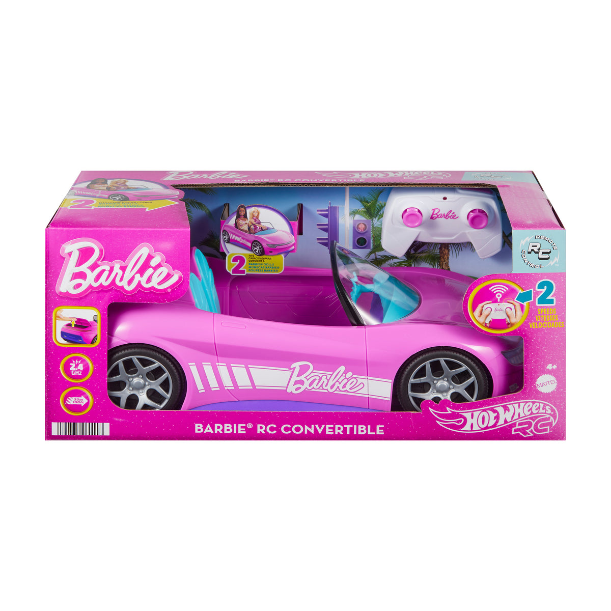 HOT WHEELS RC automodelis – BARBIE kabrioletas (JBH05)