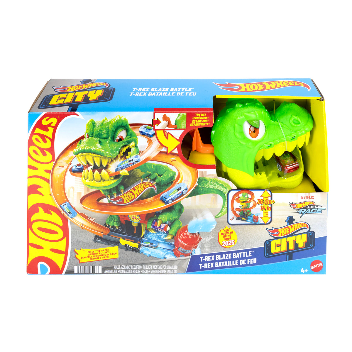 HOT WHEELS CITY rinkinys – Dinozauras gaisrinėje (JBM73)