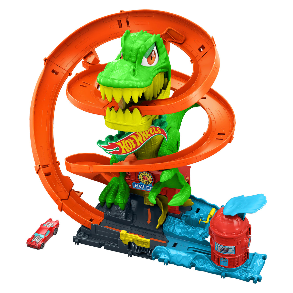 HOT WHEELS CITY rinkinys – Dinozauras gaisrinėje (JBM73)