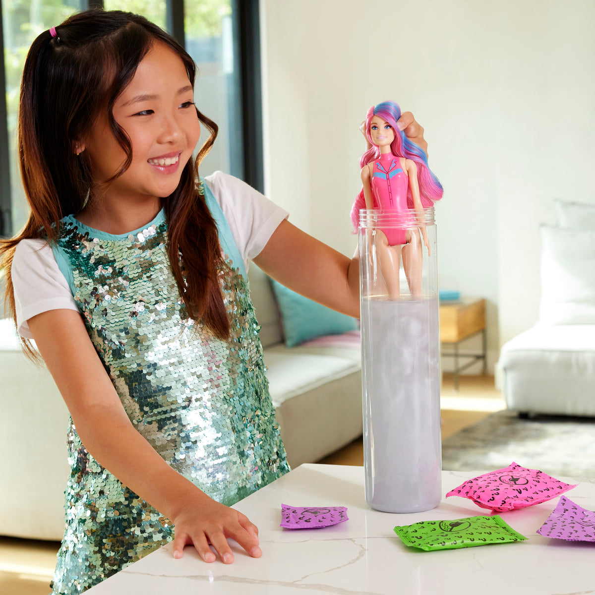 BARBIE COLOR REVEAL siurprizų rinkinys, Disco Star serija (JCP01)