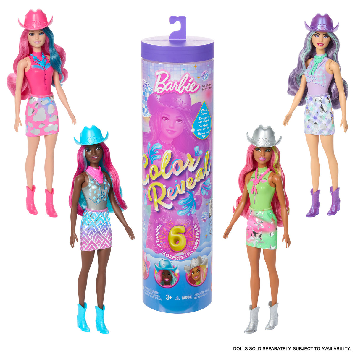 BARBIE COLOR REVEAL siurprizų rinkinys, Disco Star serija (JCP01)