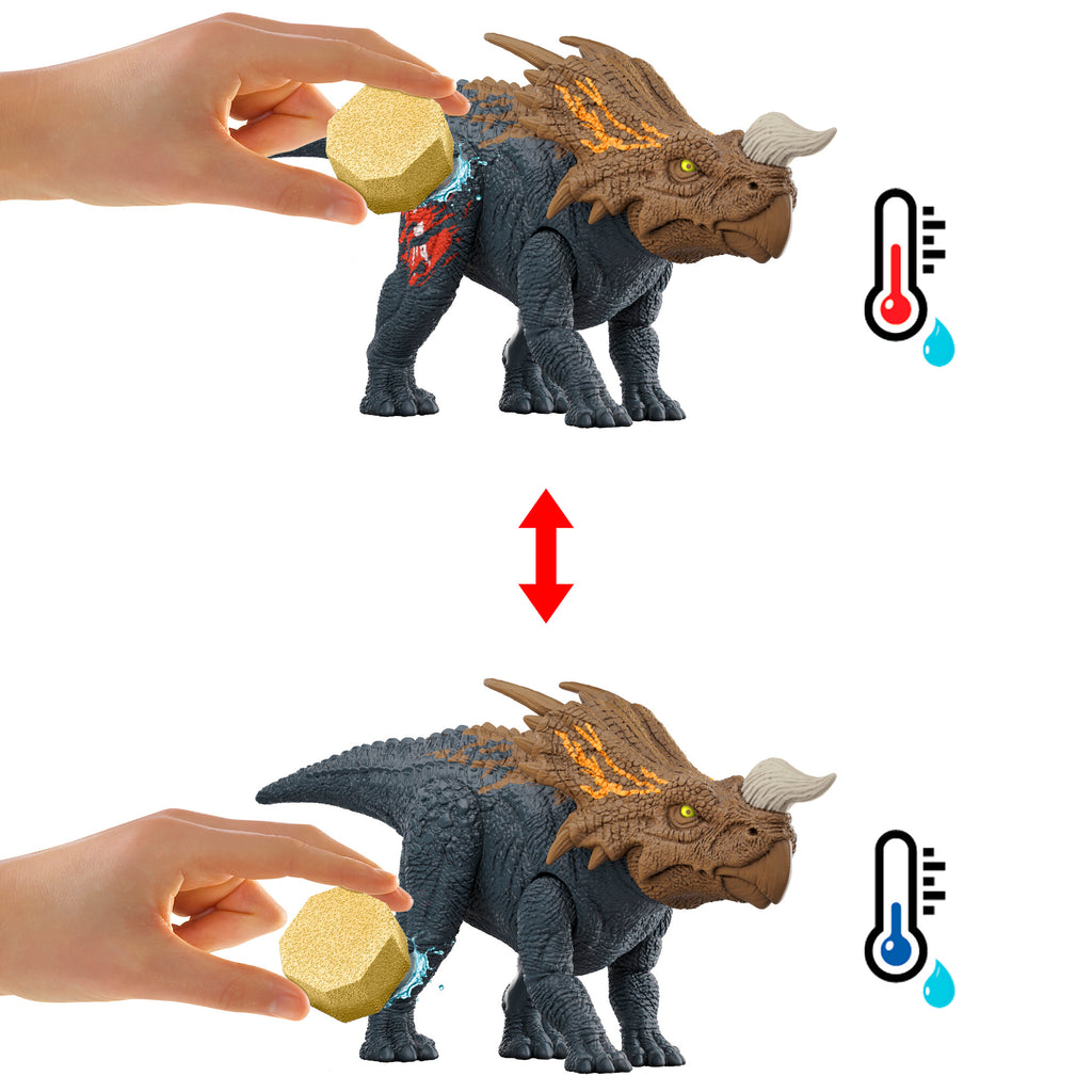 JURASSIC WORLD rinkinys su spalvų keitimo funkcija – Kovų arena (JDC59)