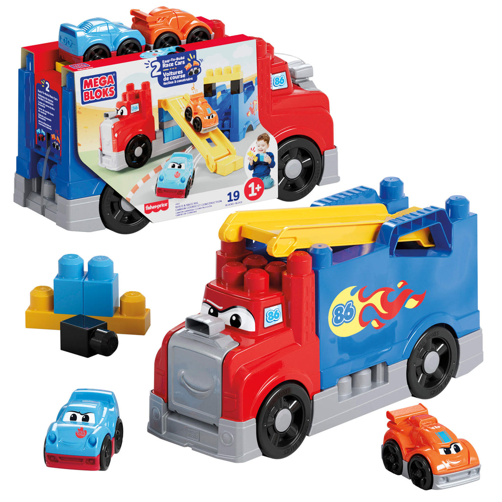 MEGA BLOKS konstruktorius – sunkvežimis su trasa (JFR29)