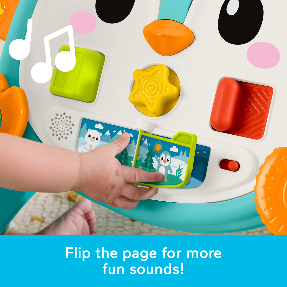 FISHER-PRICE 2 in 1 muzikinė pingvino vaikštynė (JHF74)