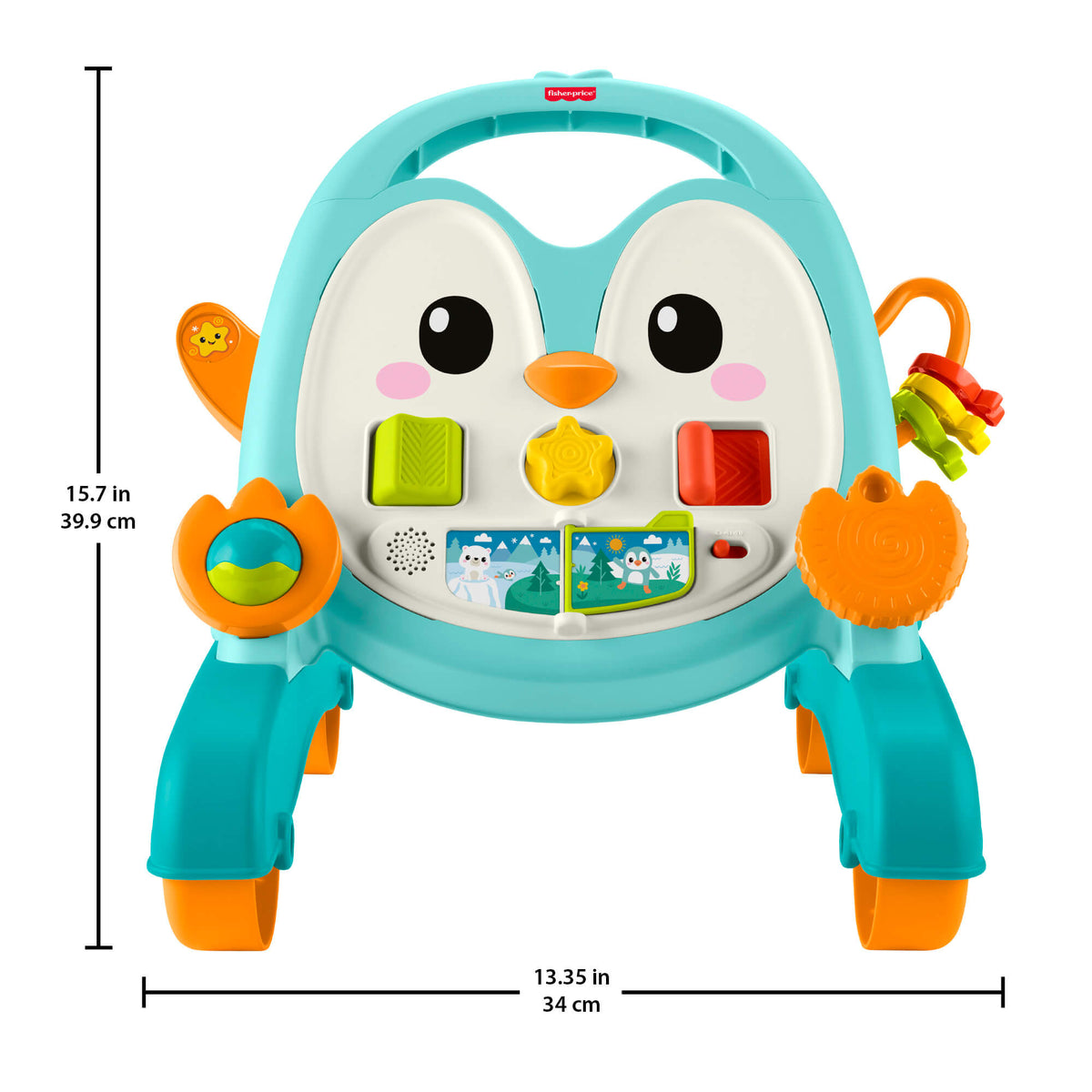 FISHER-PRICE 2 in 1 muzikinė pingvino vaikštynė (JHF74)