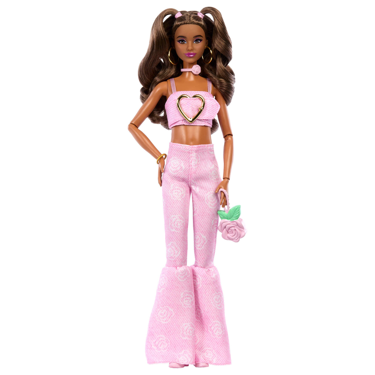 BARBIE DELUXE FASHIONISTAS lėlė rožiniu kostiumėliu