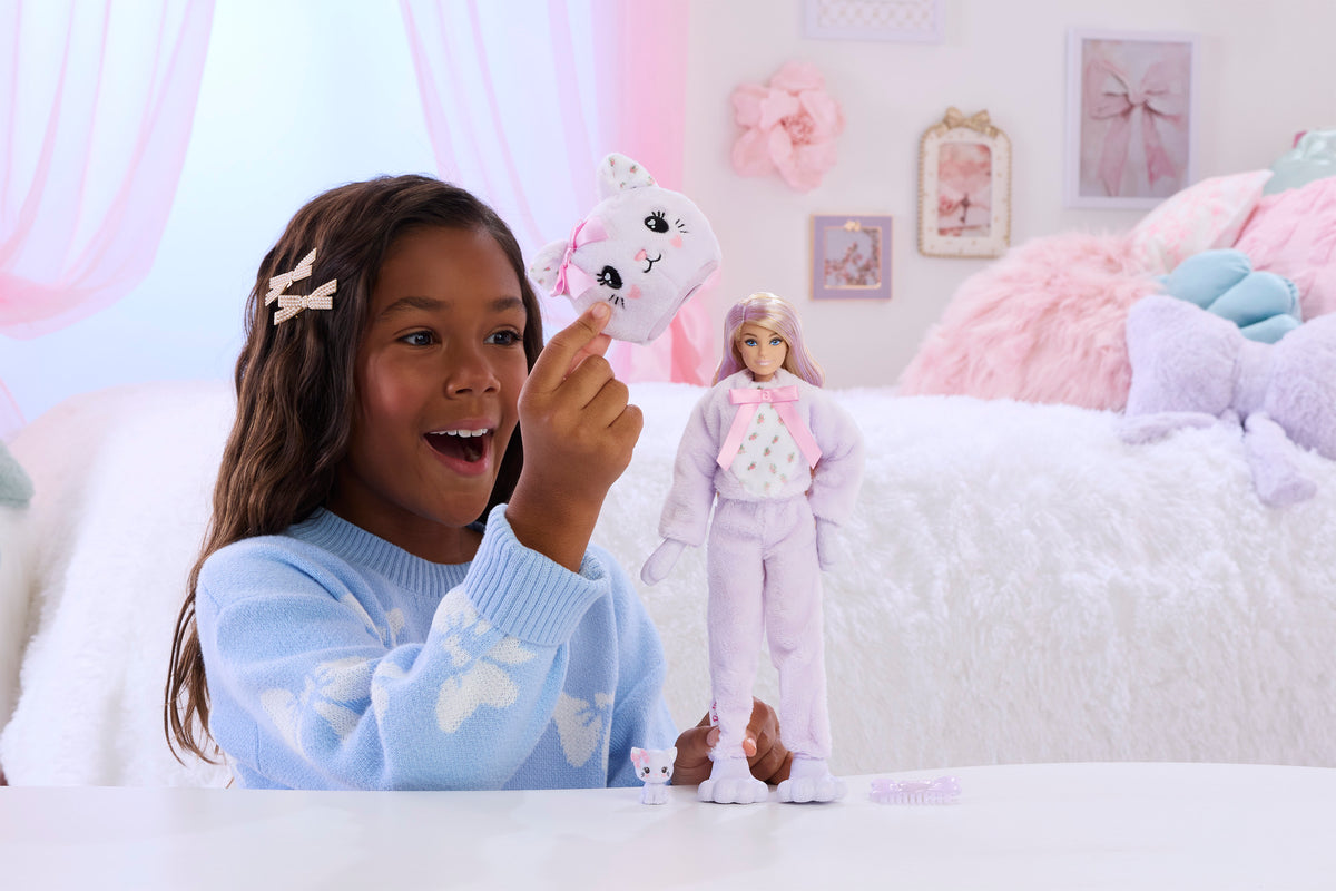 BARBIE CUTIE REVEAL CARE BEARS SWEET BOWS siurprizų rinkinys – katytė (JJP64)