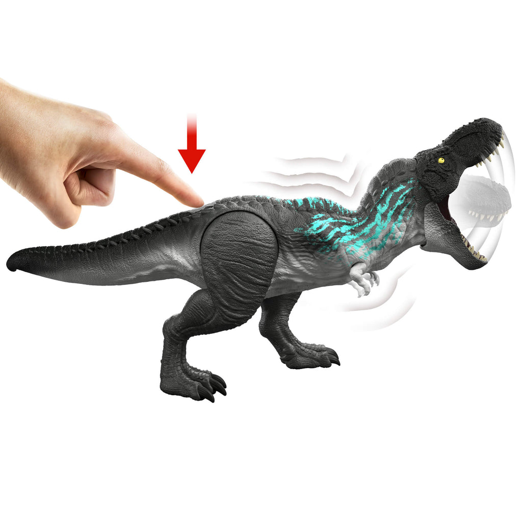 JURASSIC WORLD MUSCLE MADNESS interaktyvus dinozauras T. rex (JKG92)