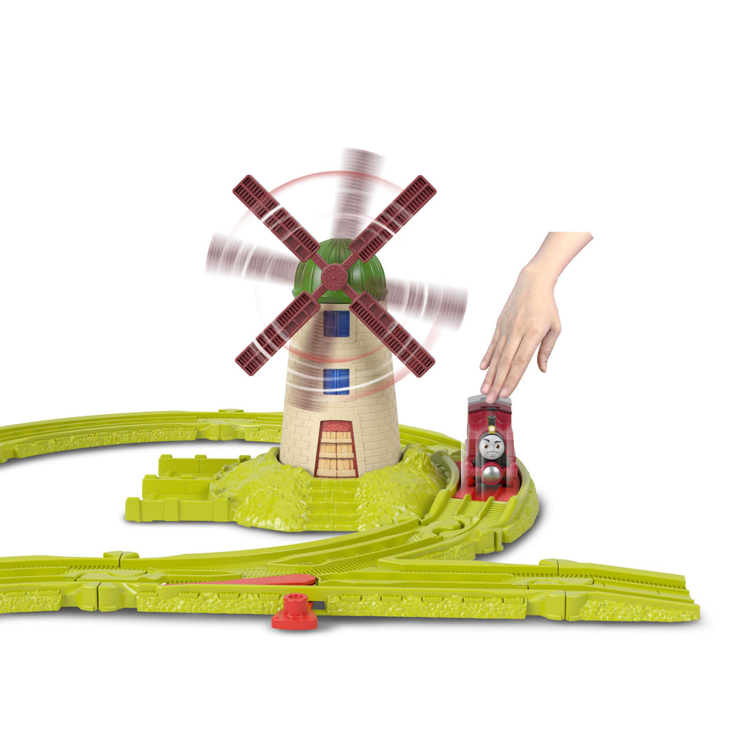 THOMAS & FRIENDS bėgių trasos rinkinys su lokomotyvų depu (JLL36)