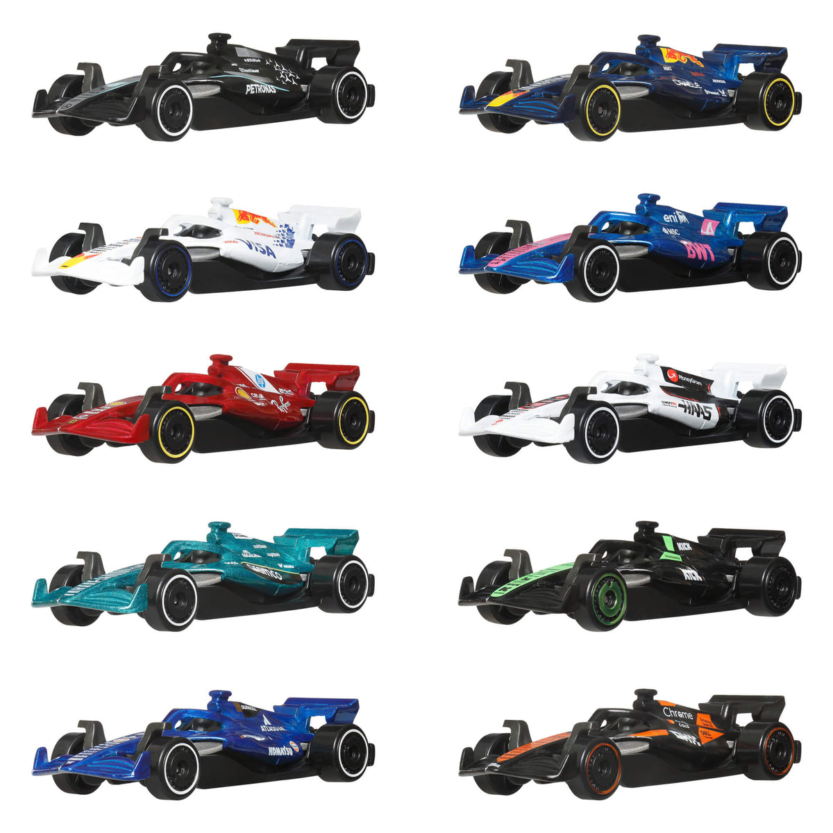HOT WHEELS F1 bolidų rinkinys (10 vnt.) (JMM24)