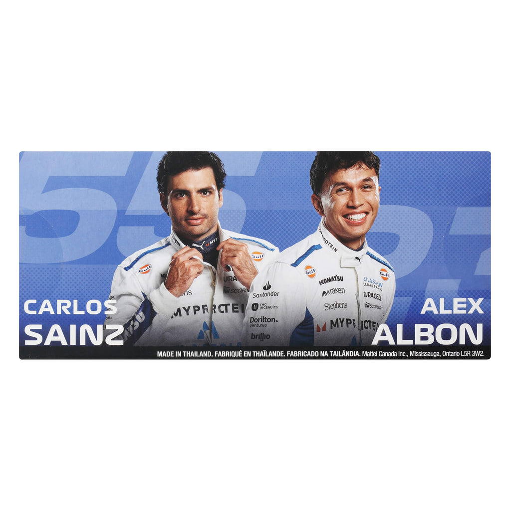 HOT WHEELS PREMIUM F1 Williams Carlos Sainz ir Alexander Albon bolidai (2 vnt.) (JMM98)