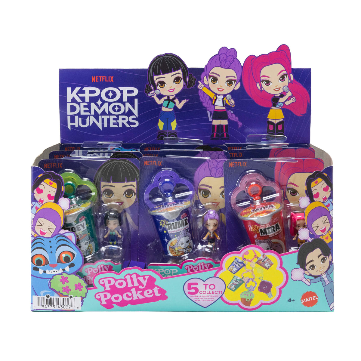 KPOP DEMON HUNTERS kolekcinė mini figūrėlė - pakabukas (Polly Pocket serija) (JRX58)