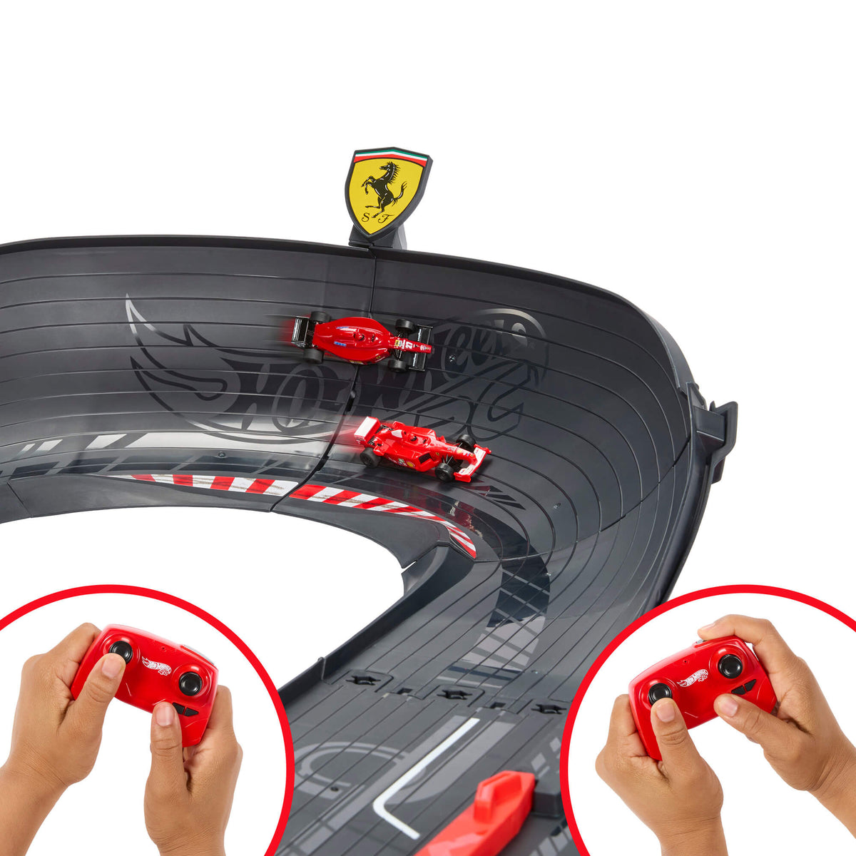 HOT WHEELS RC lenktynių trasa su 2 Ferrari bolidais (JTF40)