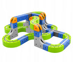 click4TOYS MAGNETIC RUNWAY magnetinis takas su elektriniu traukinuku, 123 detalės