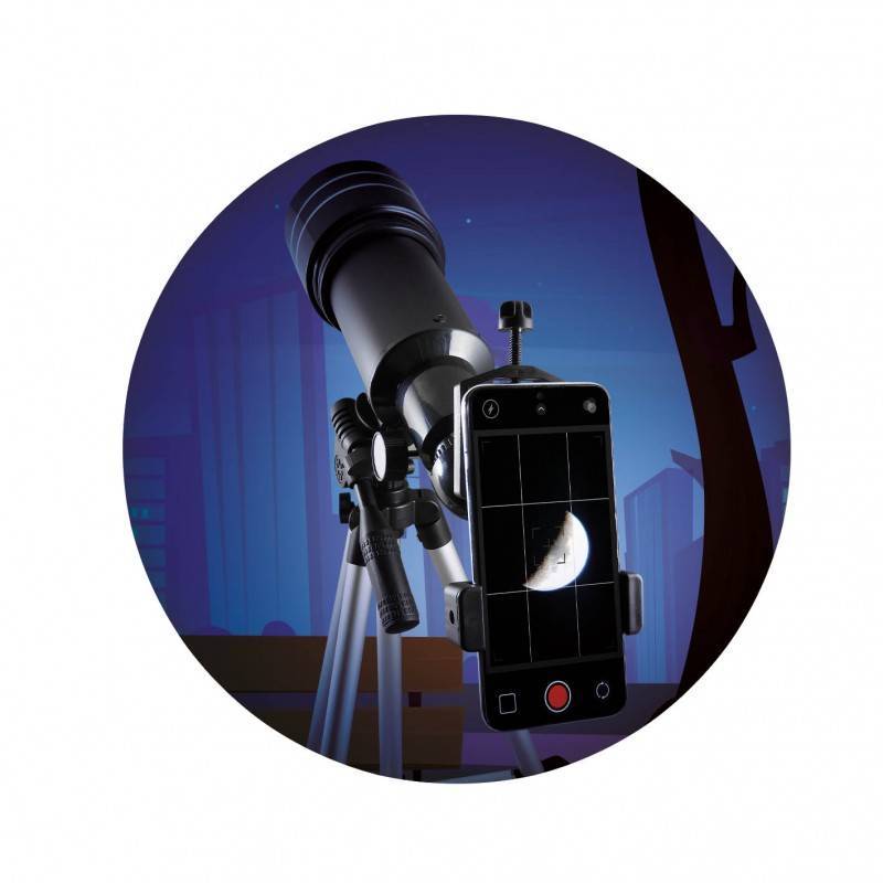 Mėnulio teleskopas su 70 mm skersmens K10 mm okuliaru