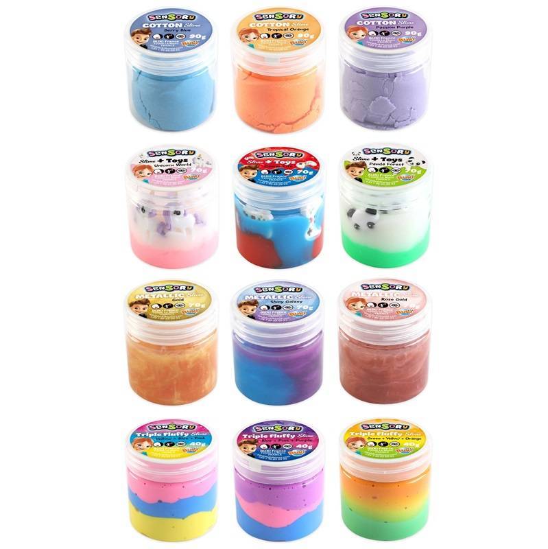 Sensorinis Slime 12 rūšių pasirinkimas