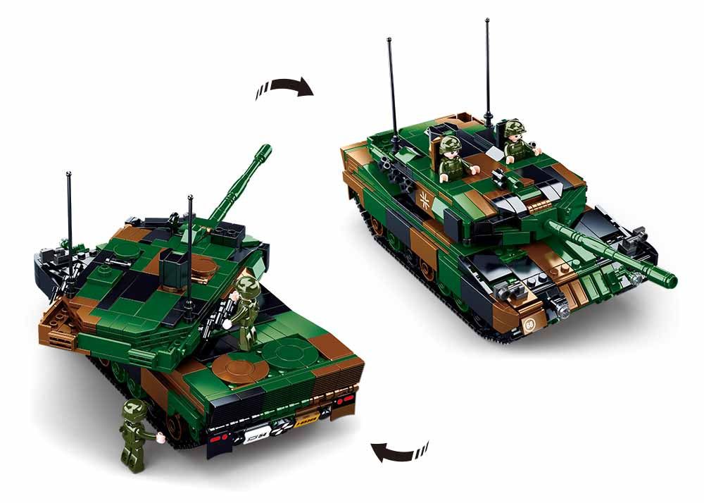 Sluban konstruktorius, LEOPARD 2A5 pagrindinis tankas 2in1, 766 det.