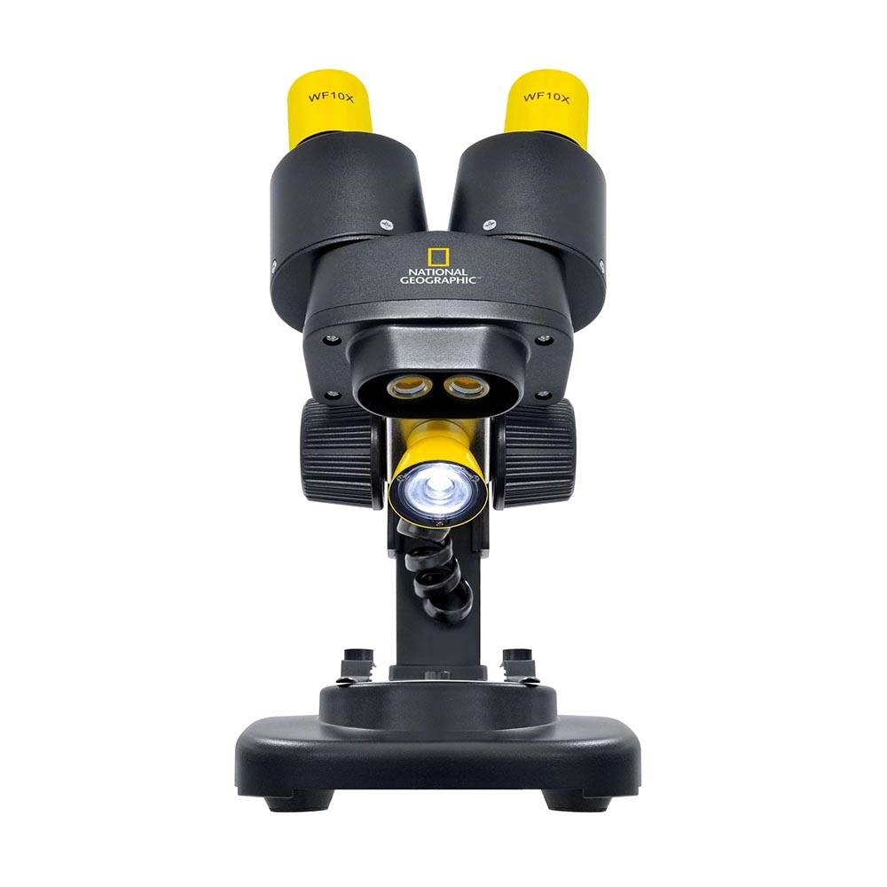 Stereo binokuliarinis mikroskopas 20x su LED apšvietimu