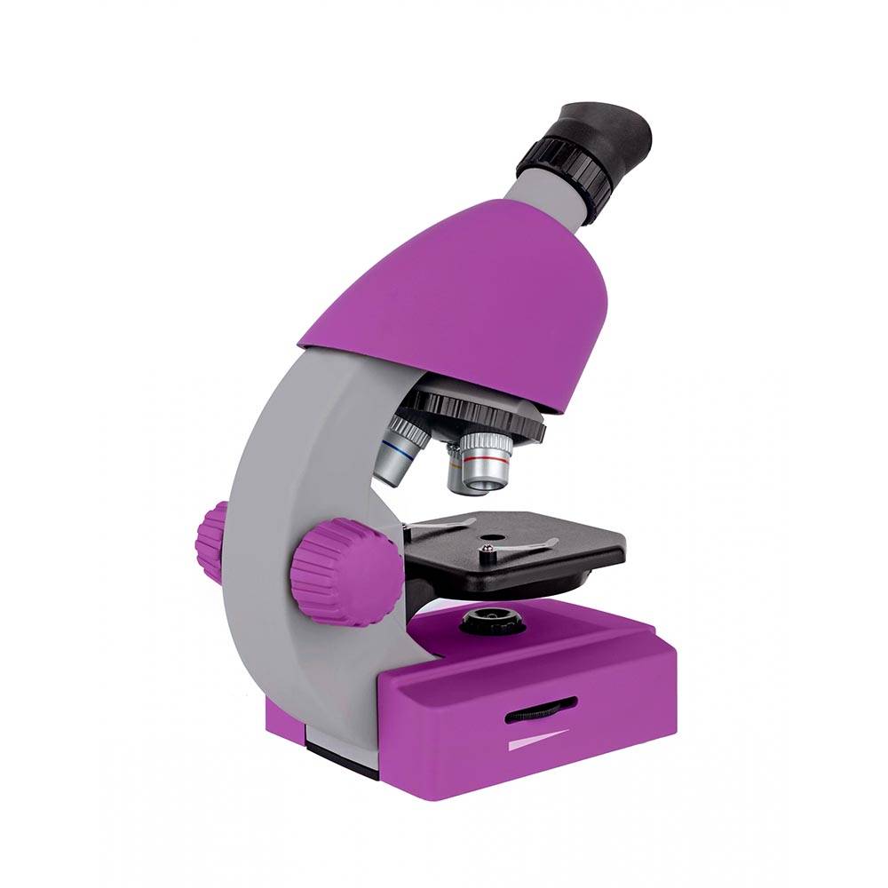 Mikroskopas Junior 40x-640x violetinis