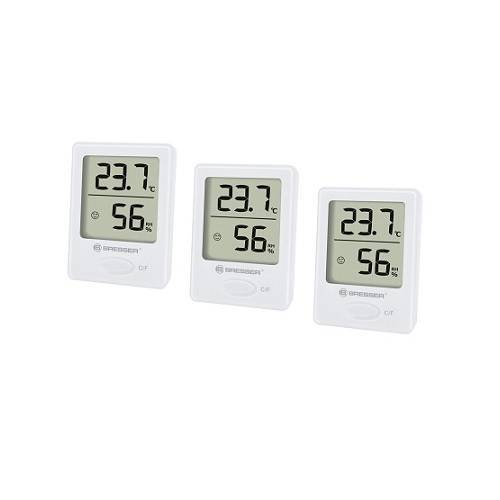 Bresser temperatūros ir drėgmės matavimo įrenginiai 3 vnt.