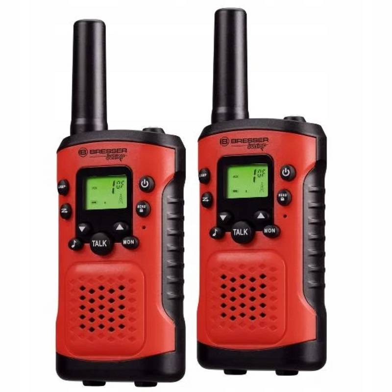 Vaikiškos Radijo Stotelės Bresser Junior (Racijos, Walkie-Talkie) – Raudonos (2 vnt. rinkinys)