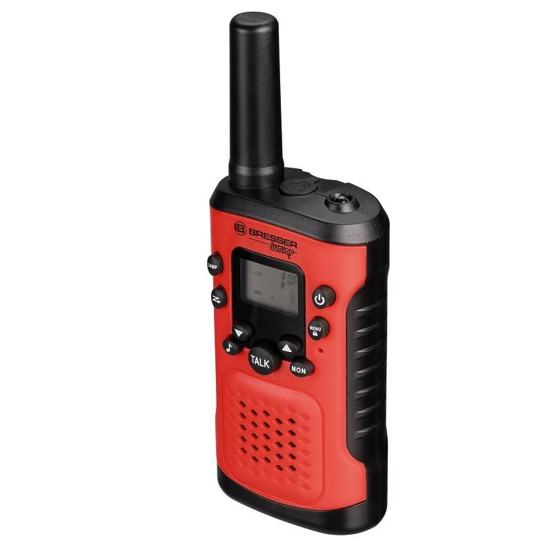 Vaikiškos Radijo Stotelės Bresser Junior (Racijos, Walkie-Talkie) – Raudonos (2 vnt. rinkinys)