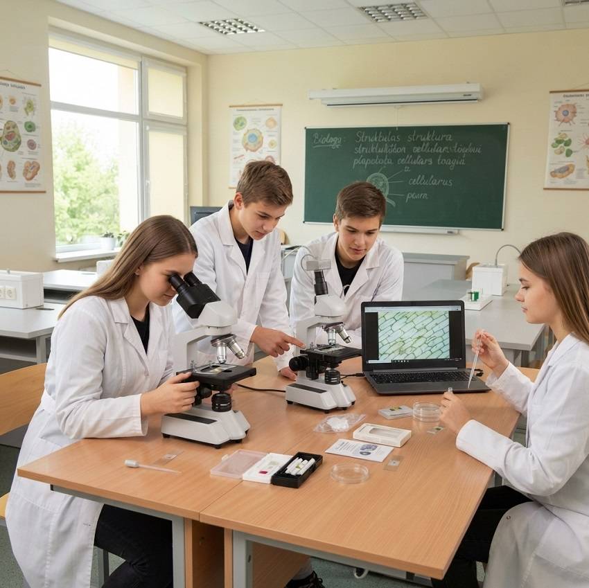 Biologinis mikroskopas Researcher Trino 40x-1000x.