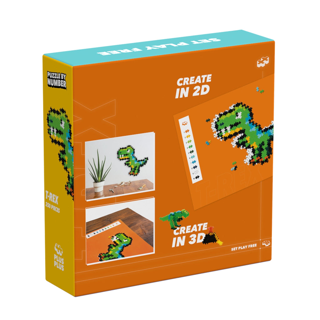 Plus Plus dėlionė pagal skaičius, T-REX, 250 det.