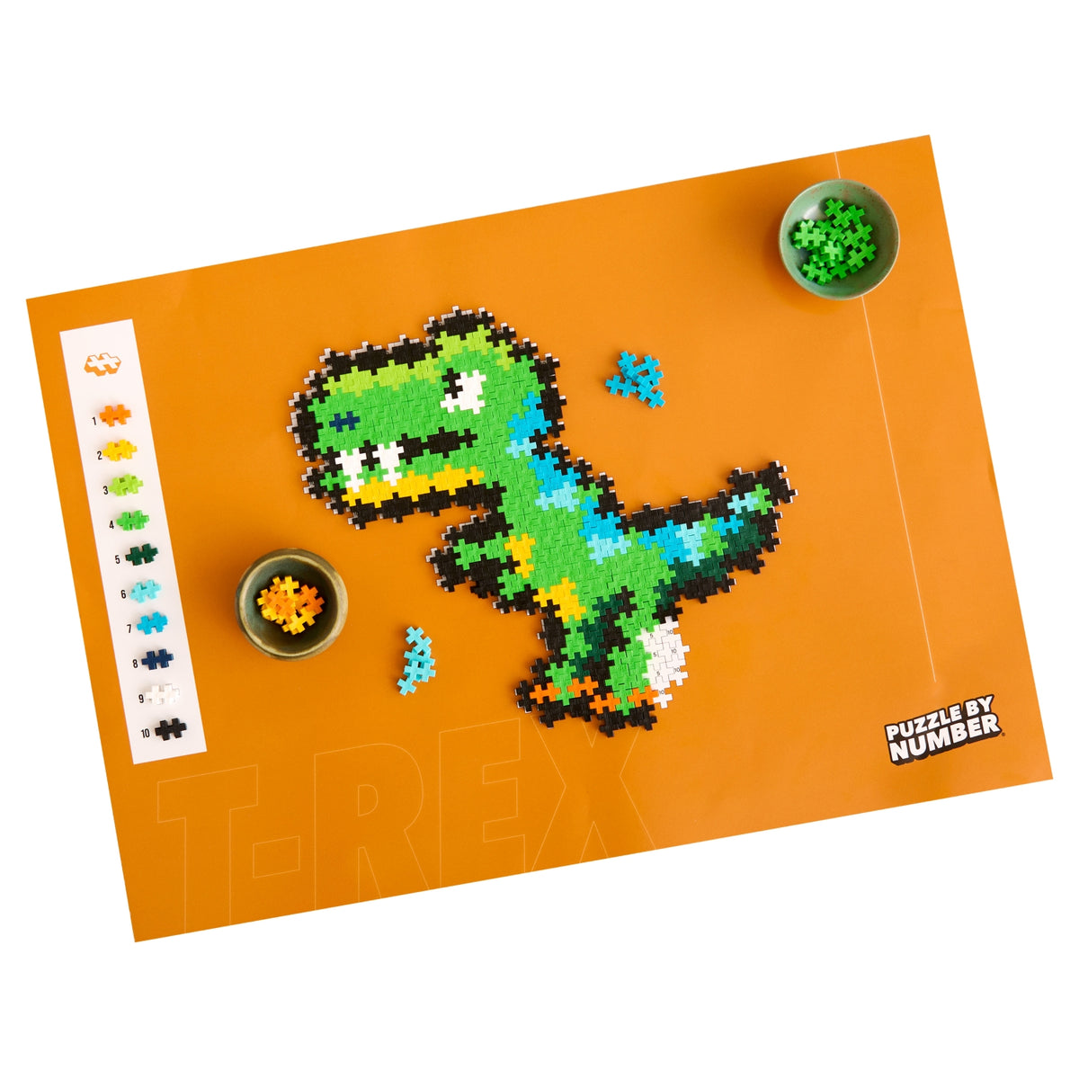 Plus Plus dėlionė pagal skaičius, T-REX, 250 det.