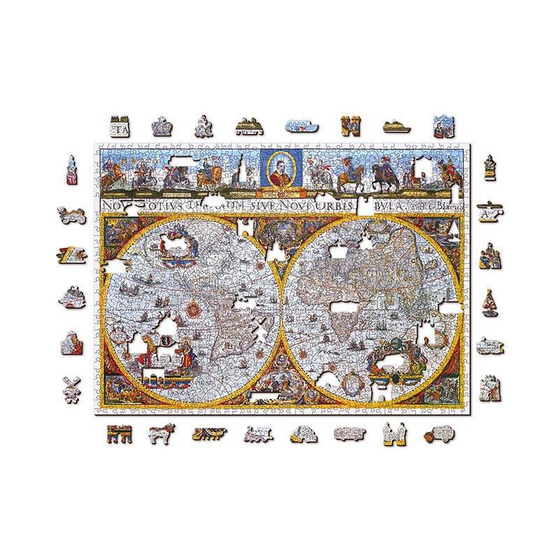 Medinė dėlionė „Nova Terrarum žemėlapis“, 750 detalių