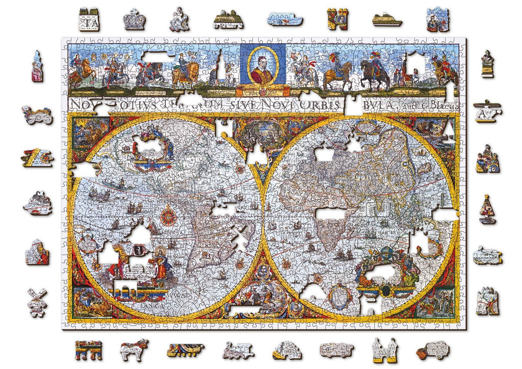 Medinė dėlionė „Nova Terrarum žemėlapis“, 1010 detalių