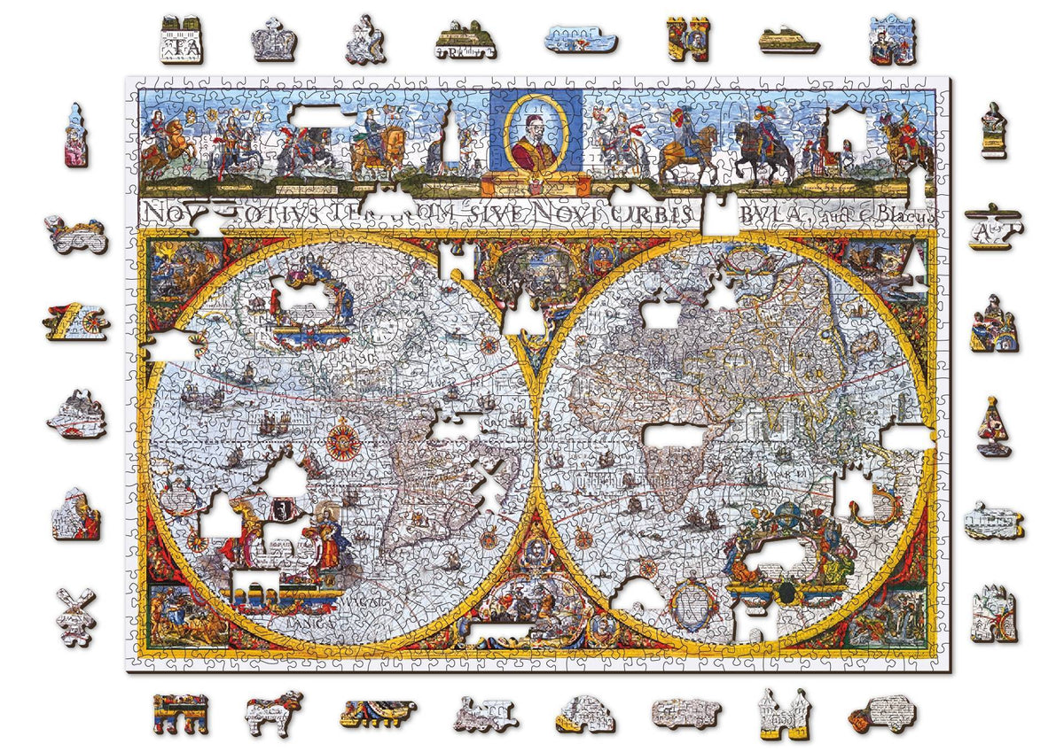 Medinė dėlionė „Nova Terrarum žemėlapis“, 1010 detalių
