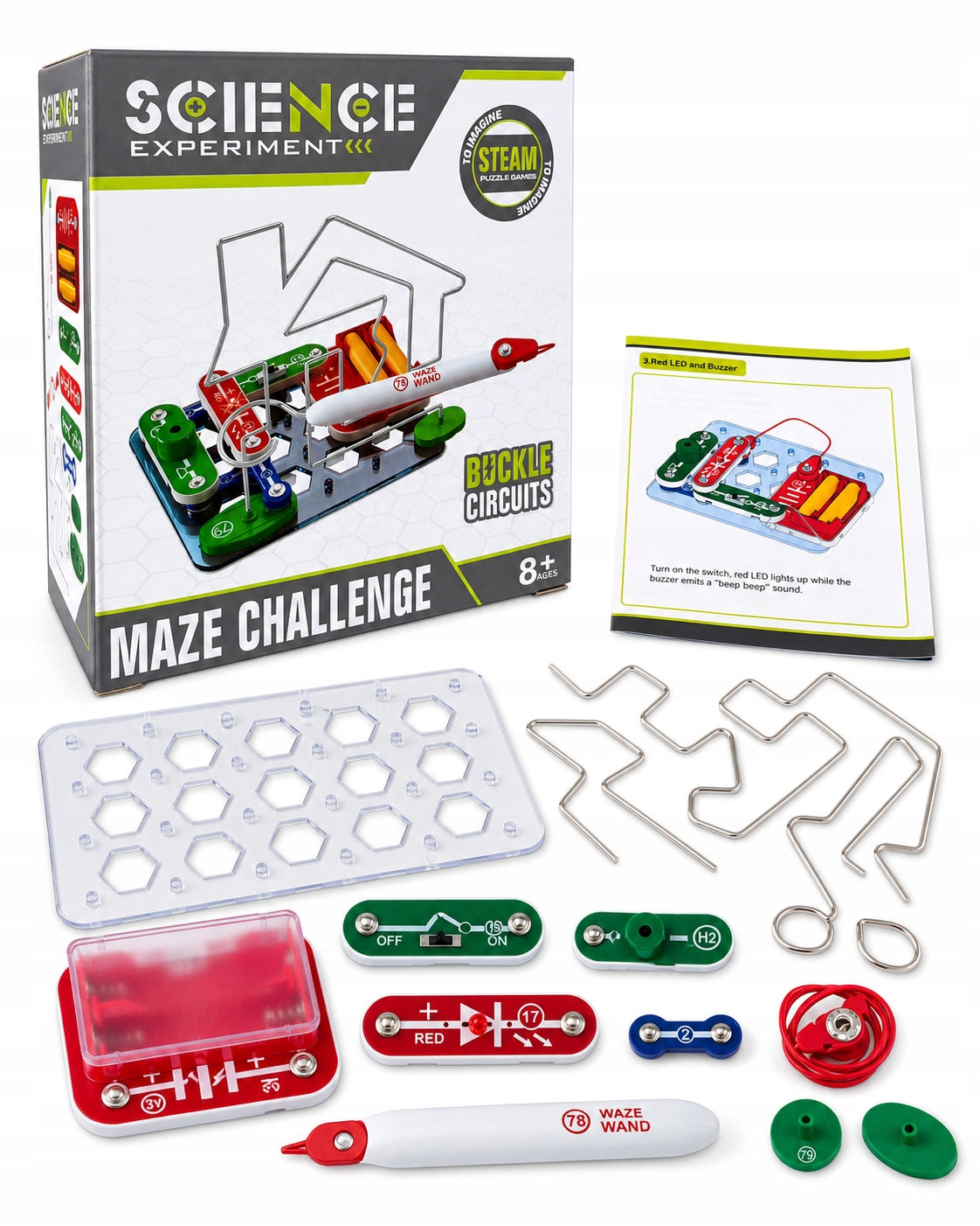 SCIENCE EXPERIMENT MAZE CHALLENGE elektros grandinė ir labirinto žaidimas