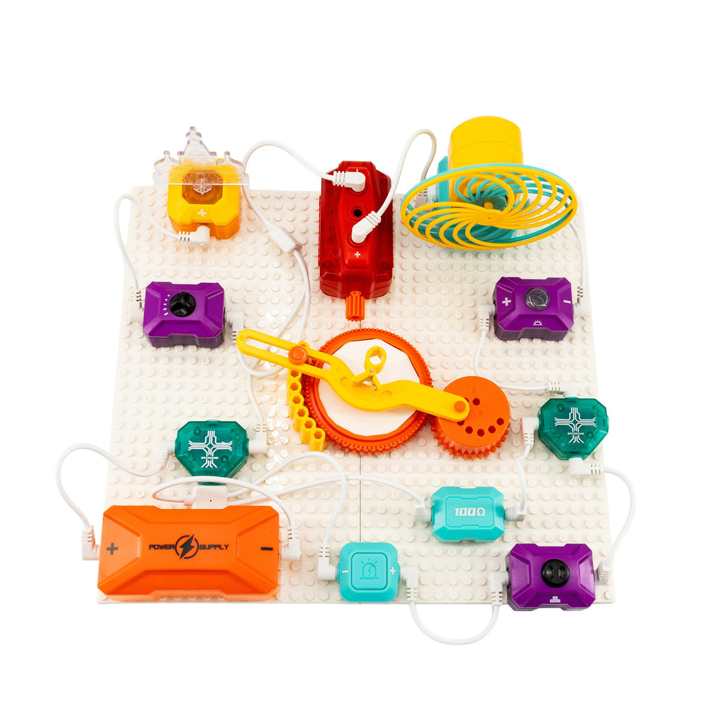 click4TOYS SCIENCE CIRCUIT elektronikos laboratorija, 46 detalės, 177+ eksperimentai