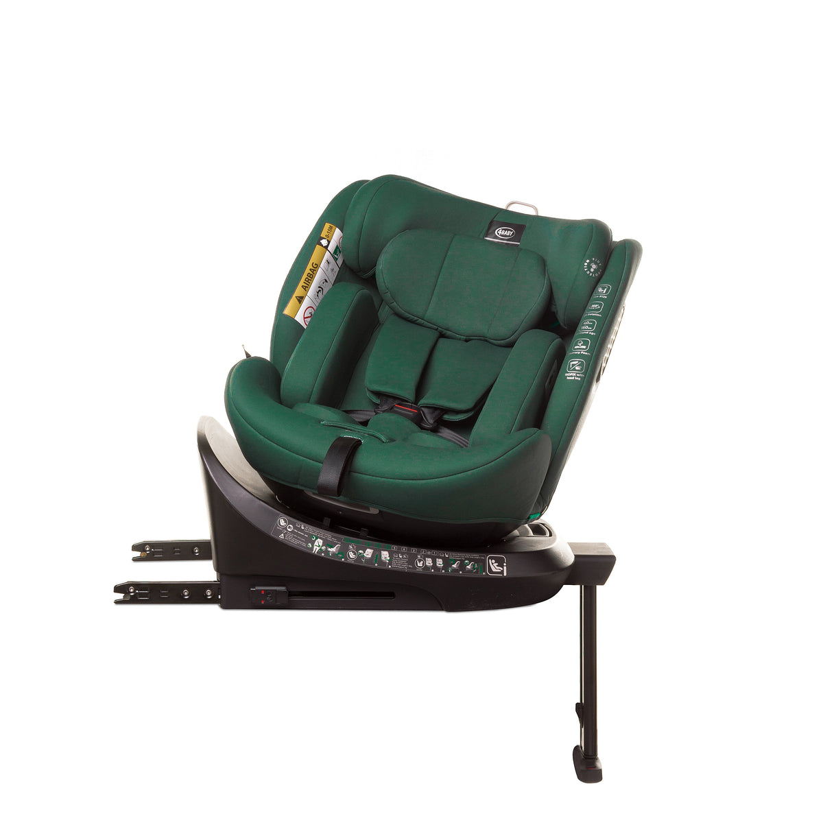 4Baby autokėdutė ENZO-FIX 40-150CM žalia I-SIZE