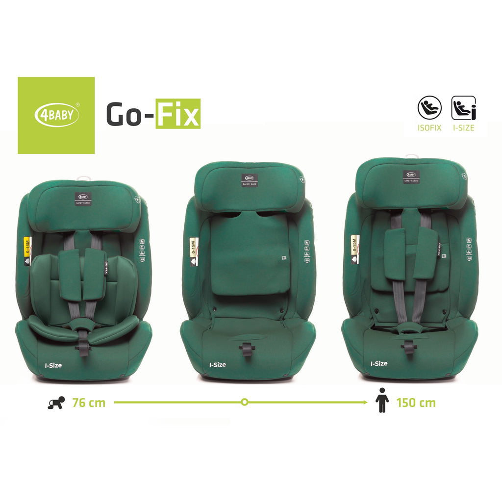 4Baby autokėdutė GO-FIX 76-150CM žalia I-SIZE