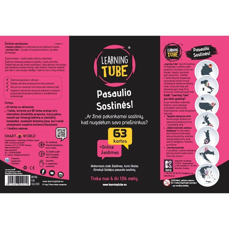 2 mokomieji žaidimai: Pasaulio vėliavos + Pasaulio sostinės. Lietuvių kalba