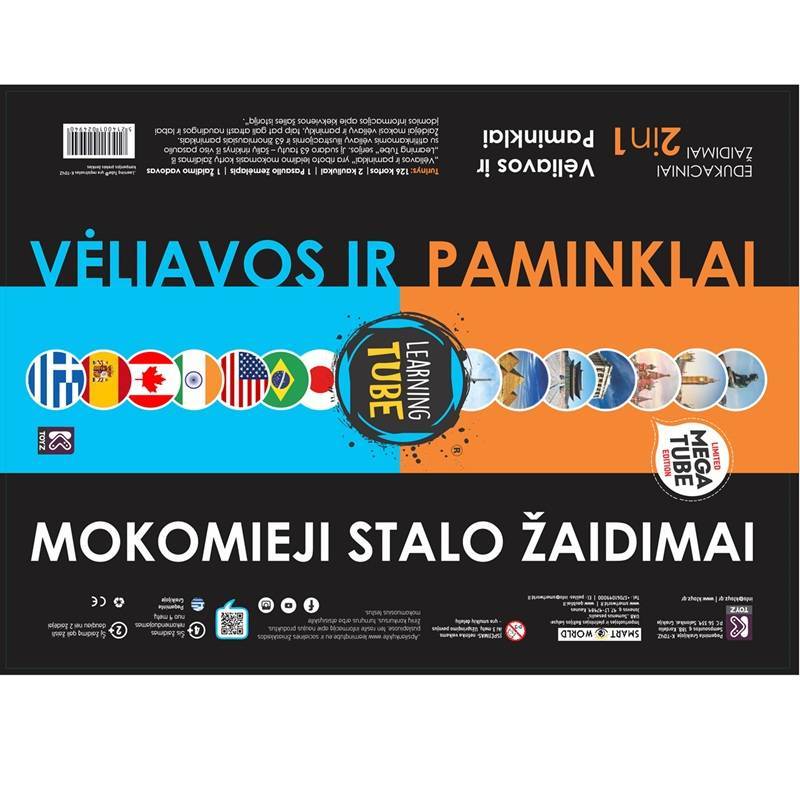 2 mokomieji žaidimai: Pasaulio vėliavos + Pasaulio paminklai. Lietuvių kalba