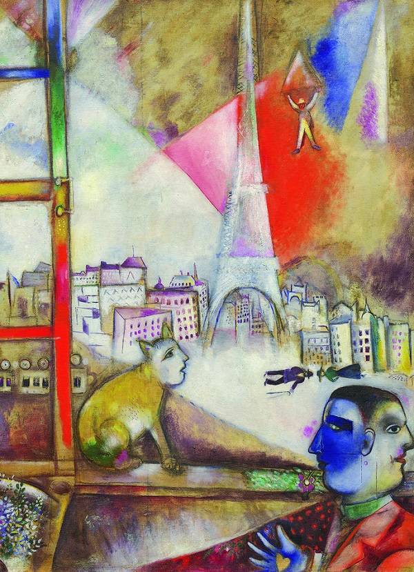 Dėlionė Paryžius pro langą Marc Chagall 1000d.