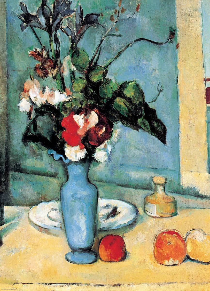 Dėlionė Mėlyna vaza Paul Cezanne 1000